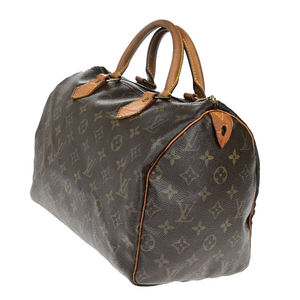LOUIS VUITTON Speedy 30 Travel Hand Bag Monogram Leather Brown - Picture 2 of 14